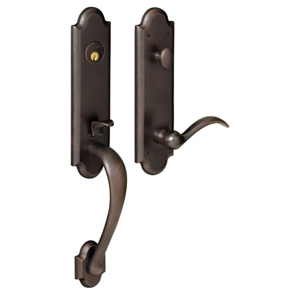 Baldwin Boulder Handleset with Single Cylinder Deadbolt and Door and